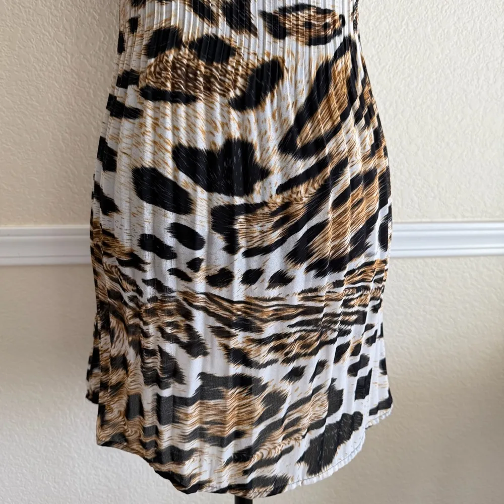 Animal Print Mini Ruffle Dress Sexy Party Club Date Night Boho Chic Animal Print - Image 3