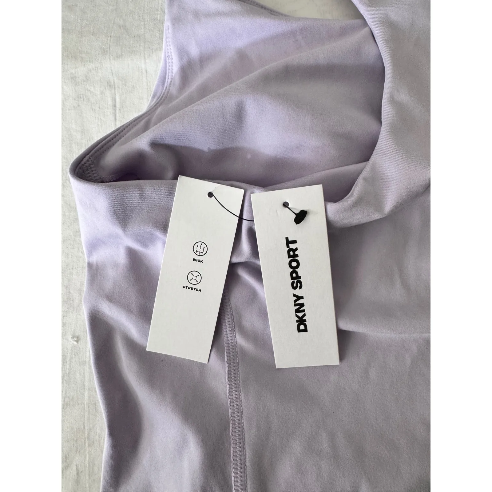 DKNY Sport Tank Top Racerback Wick‎ Stretch Athletic Lavender Purple L - Image 8