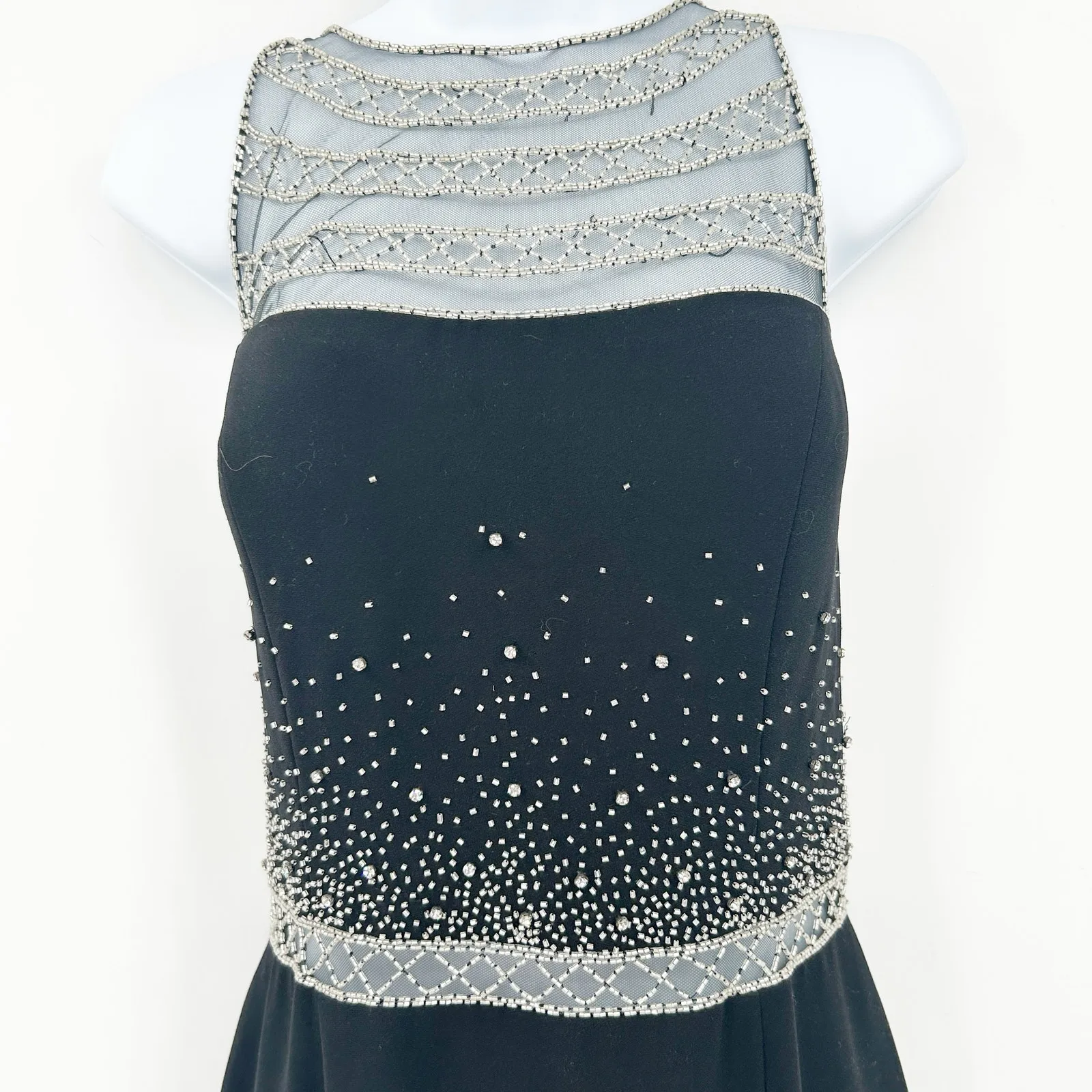 Avanti Designs Womens‎ VTG 90s Rhinestone Beaded Cocktail Evening Dress Size 12 - Image 3