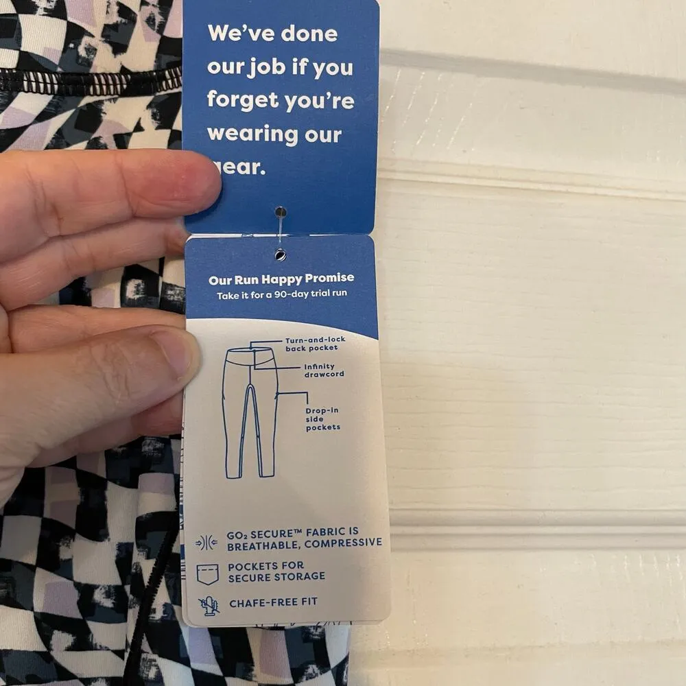 NWT Brooks spark tight size XS speed check black and white. - Image 12