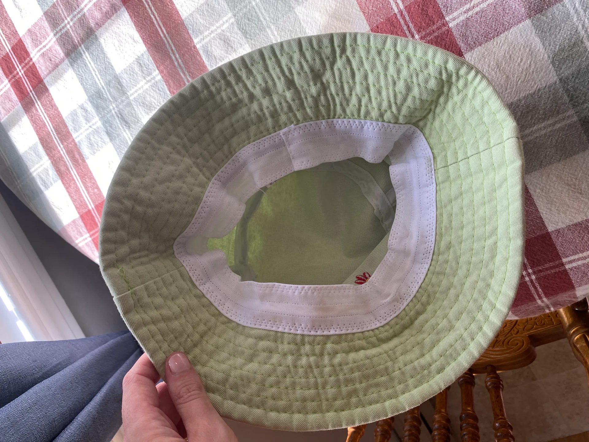 Cute Green Flower Bucket Hat - Image 3