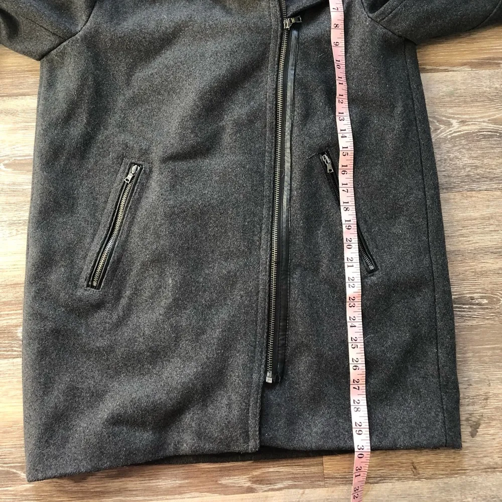 Gap Gray Wool Blend Winter Coat M - Image 8