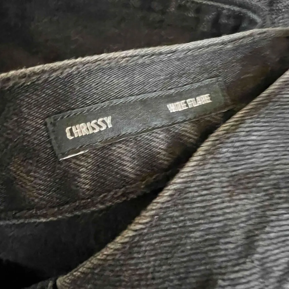 Edwin Flared Jean Black Five Pockets Button Fly Chrissy Jeans Womens Size 28 New - Image 5