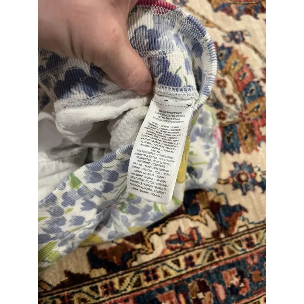 Polo Ralph Lauren Womens Floral Blue Tulip Blue Pony Short Size Medium - Image 6