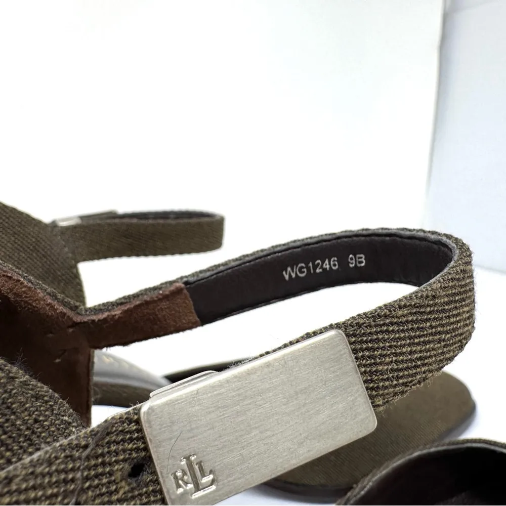 LAUREN  fabric ankle strap shoes, size 9, NWOT - Image 12