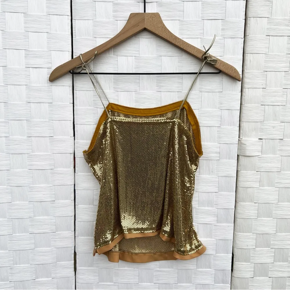 Vintage Whiting & Davis Gold Mesh Top - Image 6
