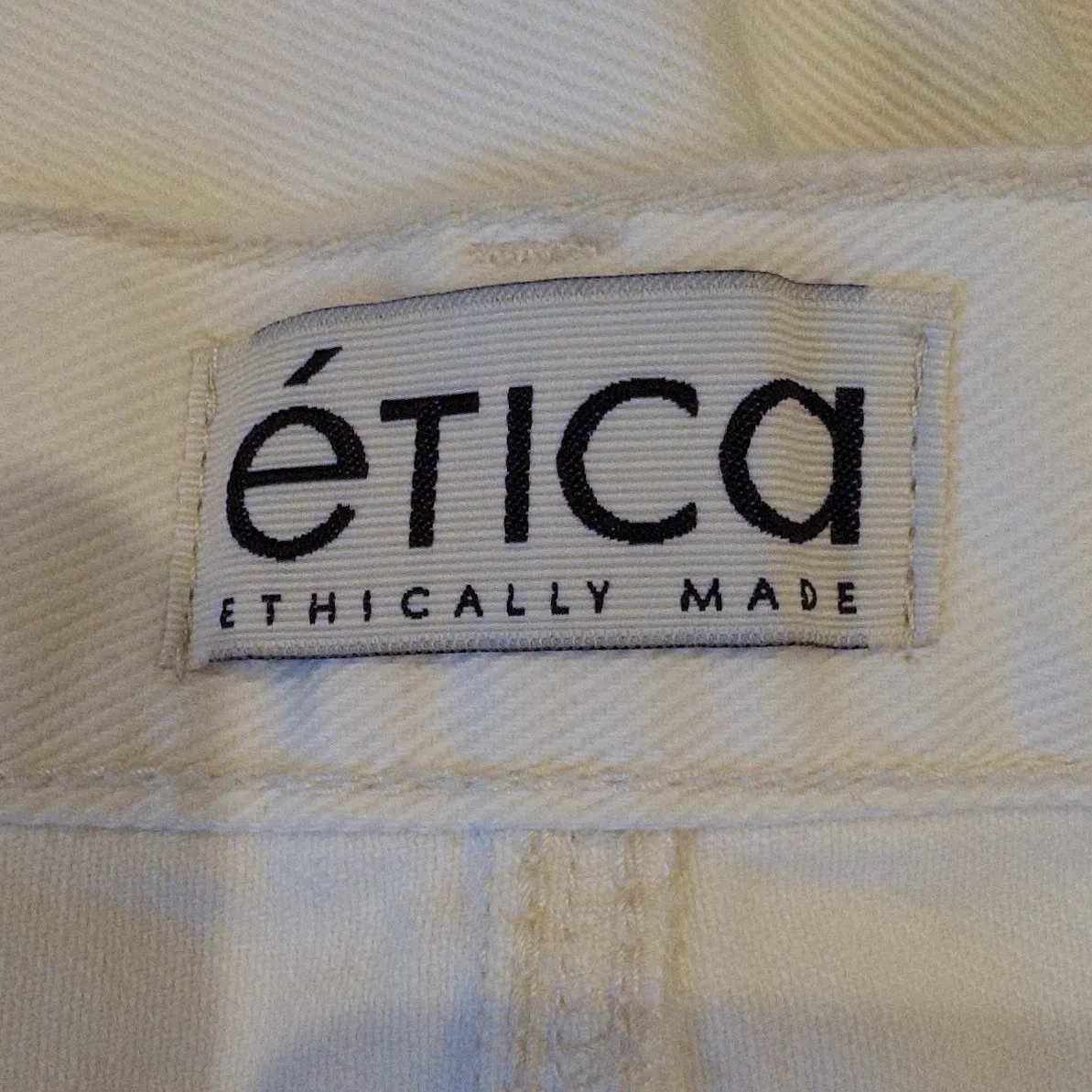 ÉTICA Stanton Wide Leg Ethically Made Jeans Cream, Size 29 White - Image 6