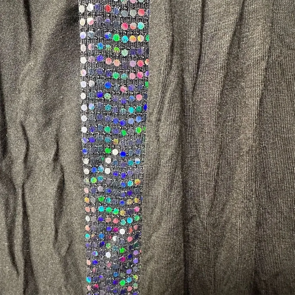 NWT COIN 1804 Plus 3XL Black Sequin Trim Open Front Tunic Cardigan Sweater Size undefined - Image 4