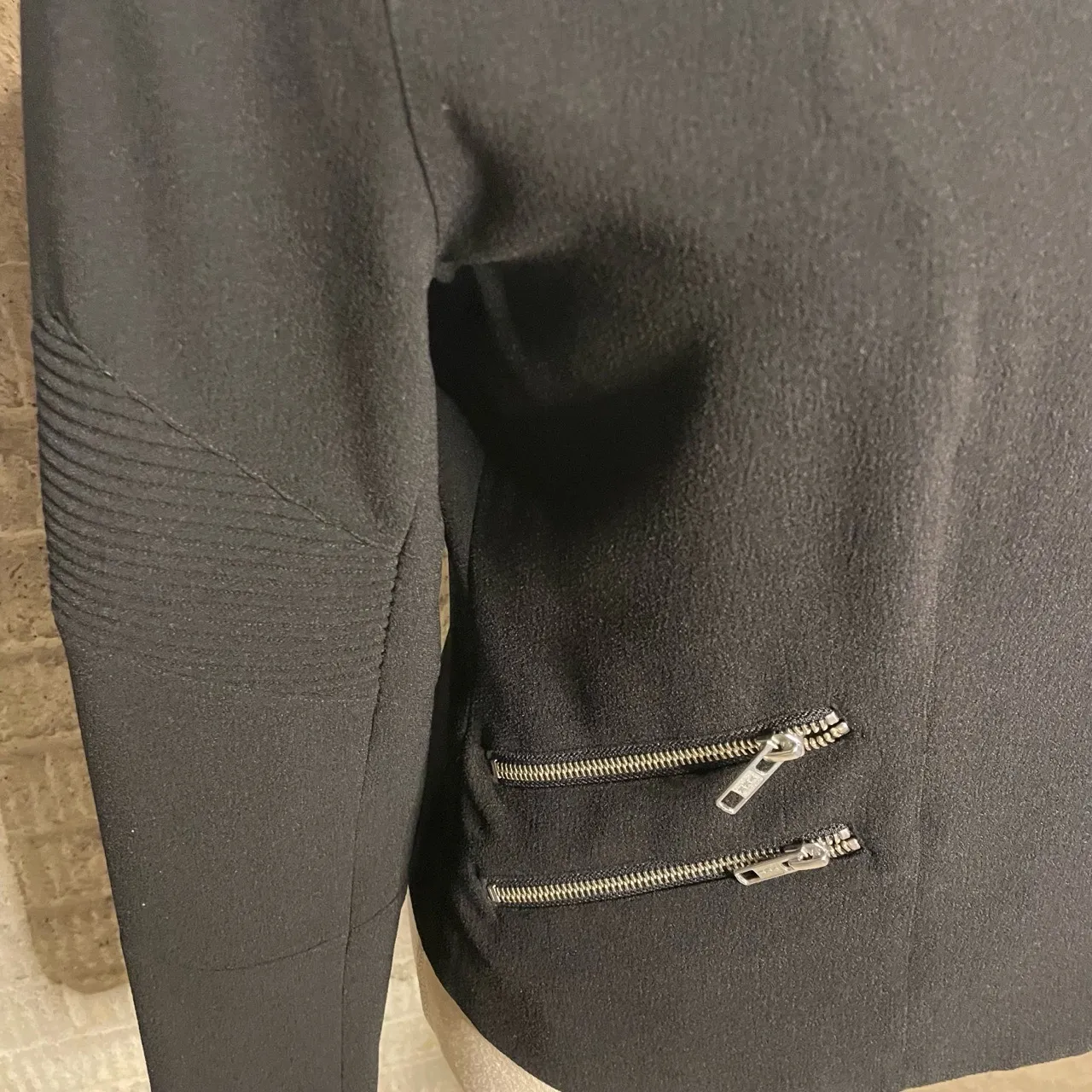 Trouvé Womens‎ Black Asymmetrical Long Sleeve Moto Jacket Small - Image 3