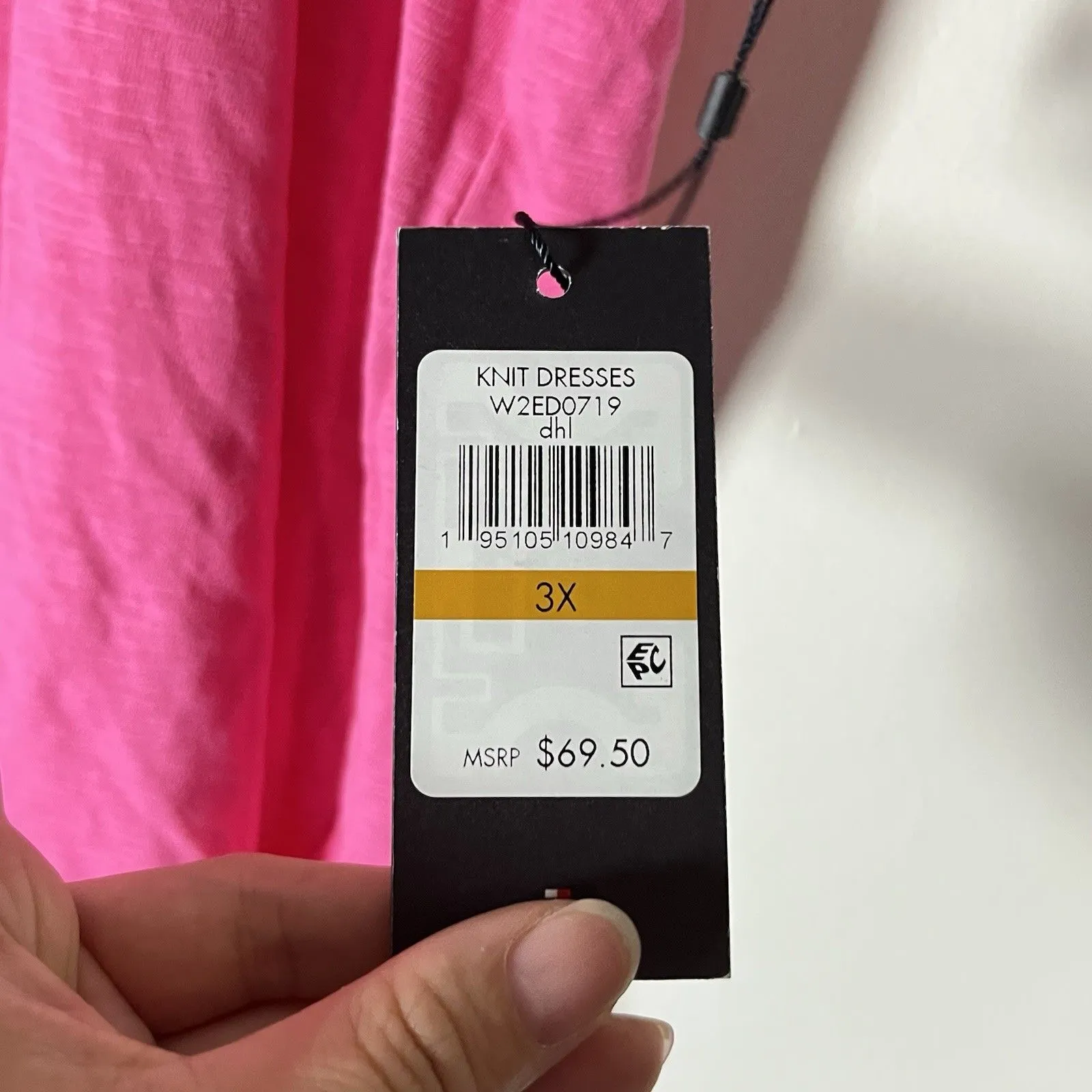 Tommy Hilifiger Pink Short Sleeve T Shirt Dress Size 3X NWT Original $ 69.50 - Image 3