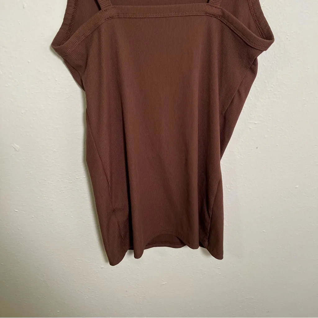 No Boundaries Rib Cami Top Chocolate Brown M 7-9 - Image 8