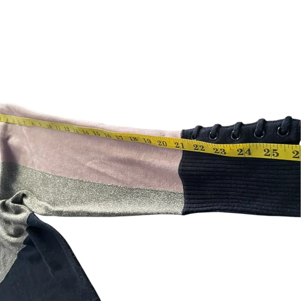 New York & CO  purple Gray Metallic , and Navy blue Sweatshirt coop Neck Size S - Image 7