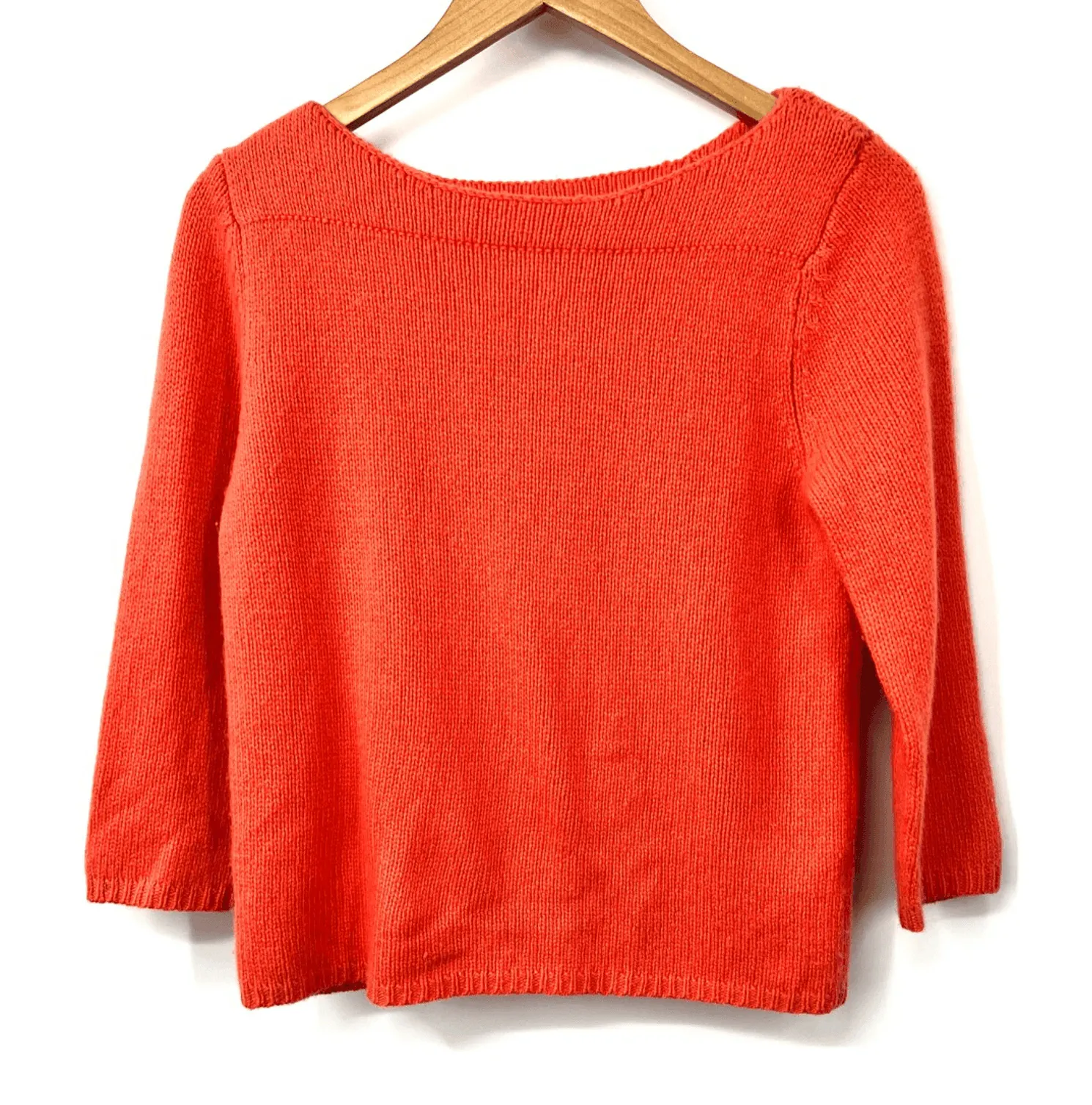 Calypso St. Barths Sweater Knit Crewneck 100% Cashmere Pullover Coral Small - Image 1