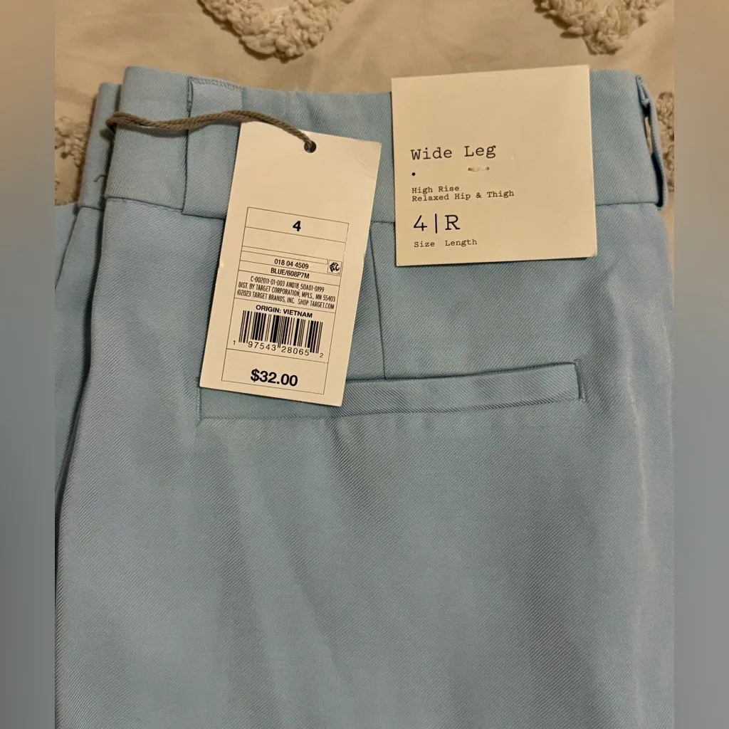 A New Day - Women's High-Rise Relaxed Fit Baggy Wide Leg Trousers, Light Blue - Image 5