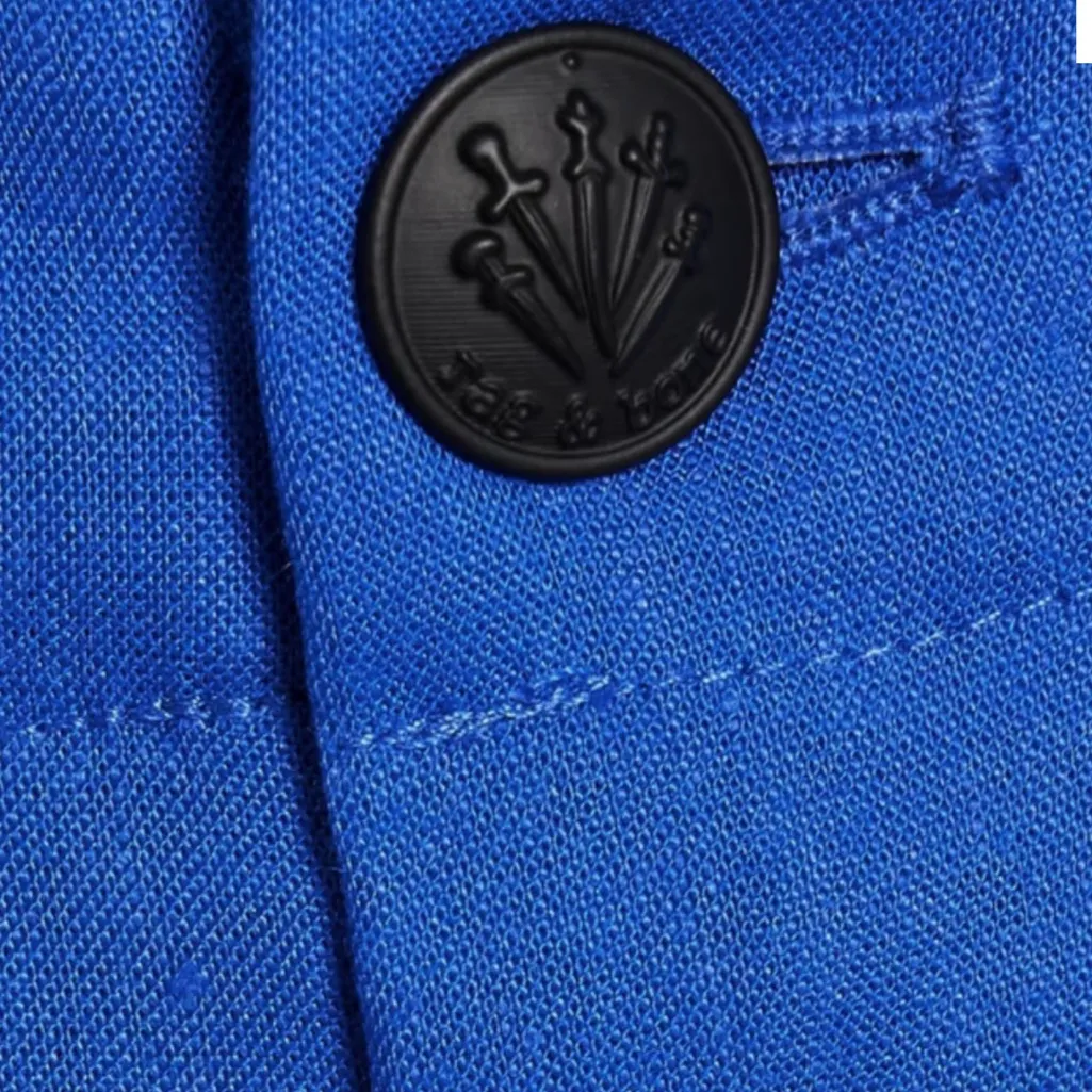 Rag & Bone Sofie Linen-Blend Shorts Bright Blue Size 00 NWT - Image 5