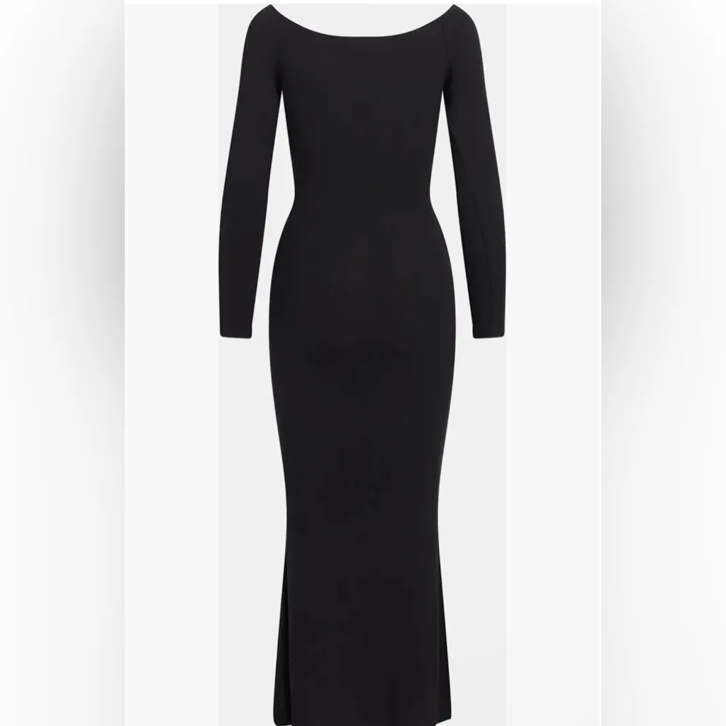 New! Favorite Daughter The Sara Off the Shoulder Long Sleeve‎ Maxi Dress XL $198 Black - Image 4