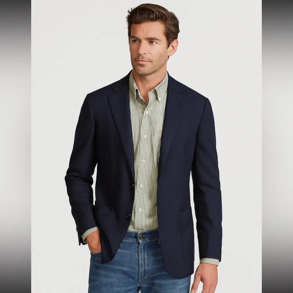 RALPH LAUREN Vintage Shirt‎ Striped Button Down Green Menswear 100% Cotton - Image 7