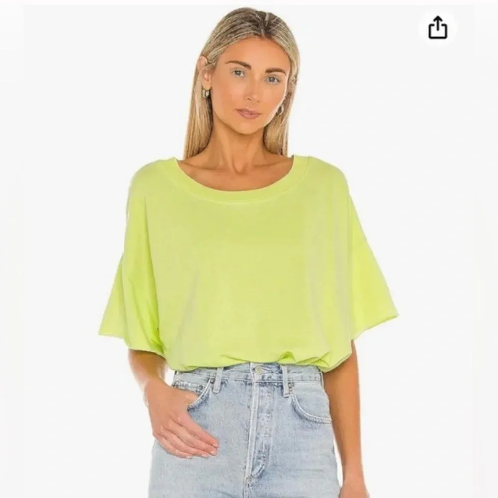 Free people revolve neon green cozy girl bodysuit NWOT fall casual ribbed - Image 4