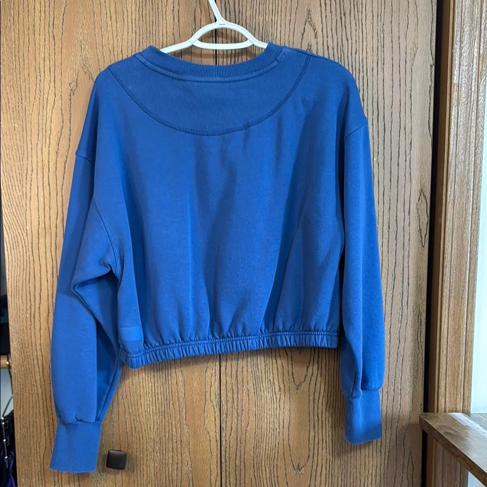JoyLab Blue Cropped Crew Neck |Sz:S PTP:23 - Image 3