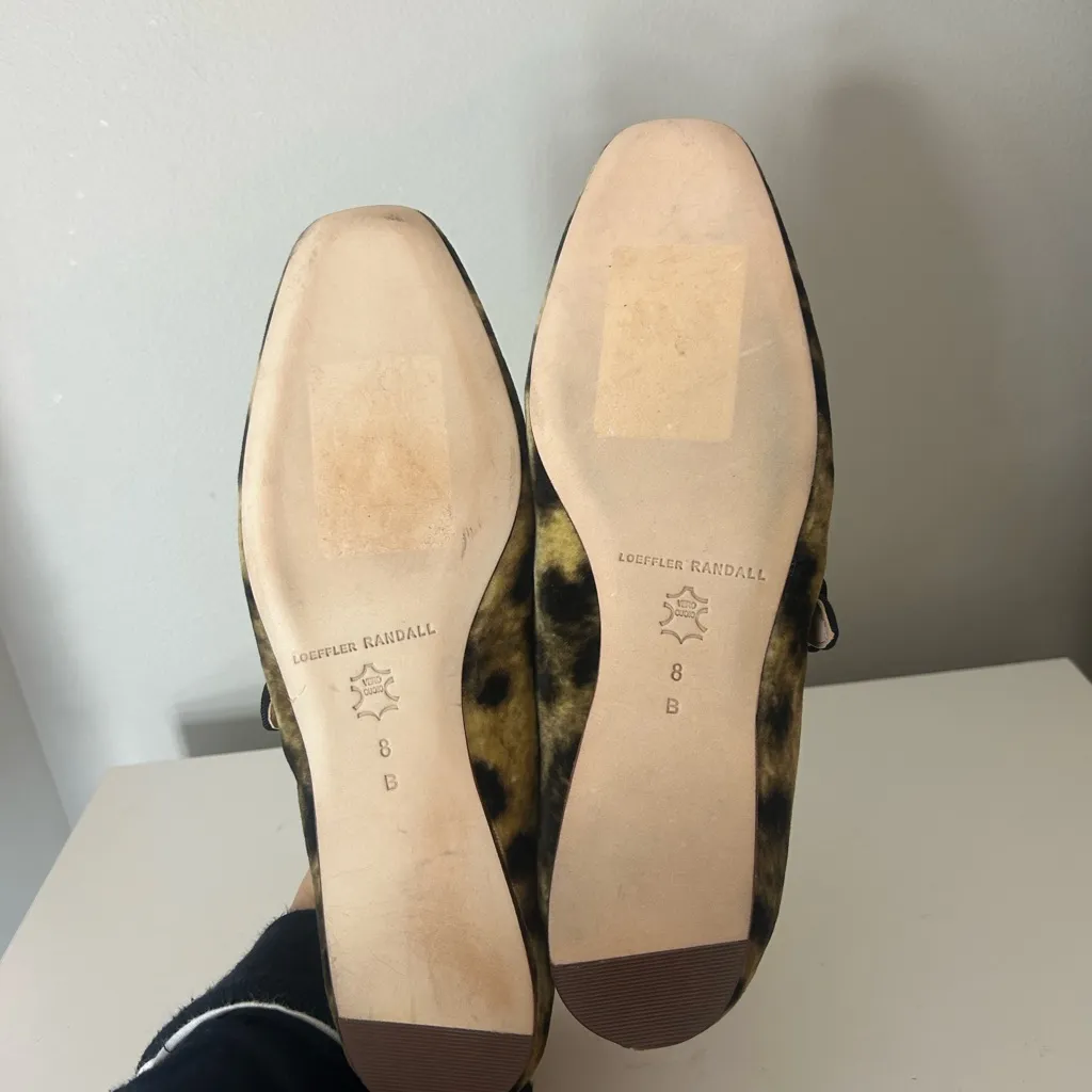 Loeffler Randall Ginger Leopard Velvet Mary Jane Flats - Image 6