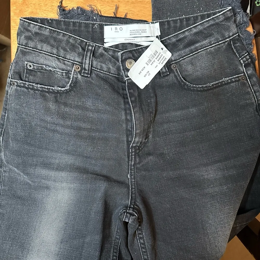 NWT IRO Gray/Black Serma Distressed Painted High-rise Straight Leg Jeans 27” - Image 3