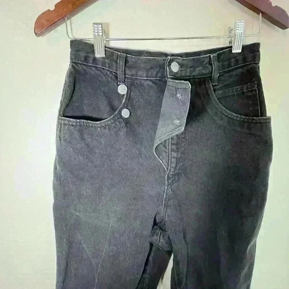 Vintage 90s Roper Bareback Faded Black Western Denim Made In USA Woman's Size 9 - Image 6