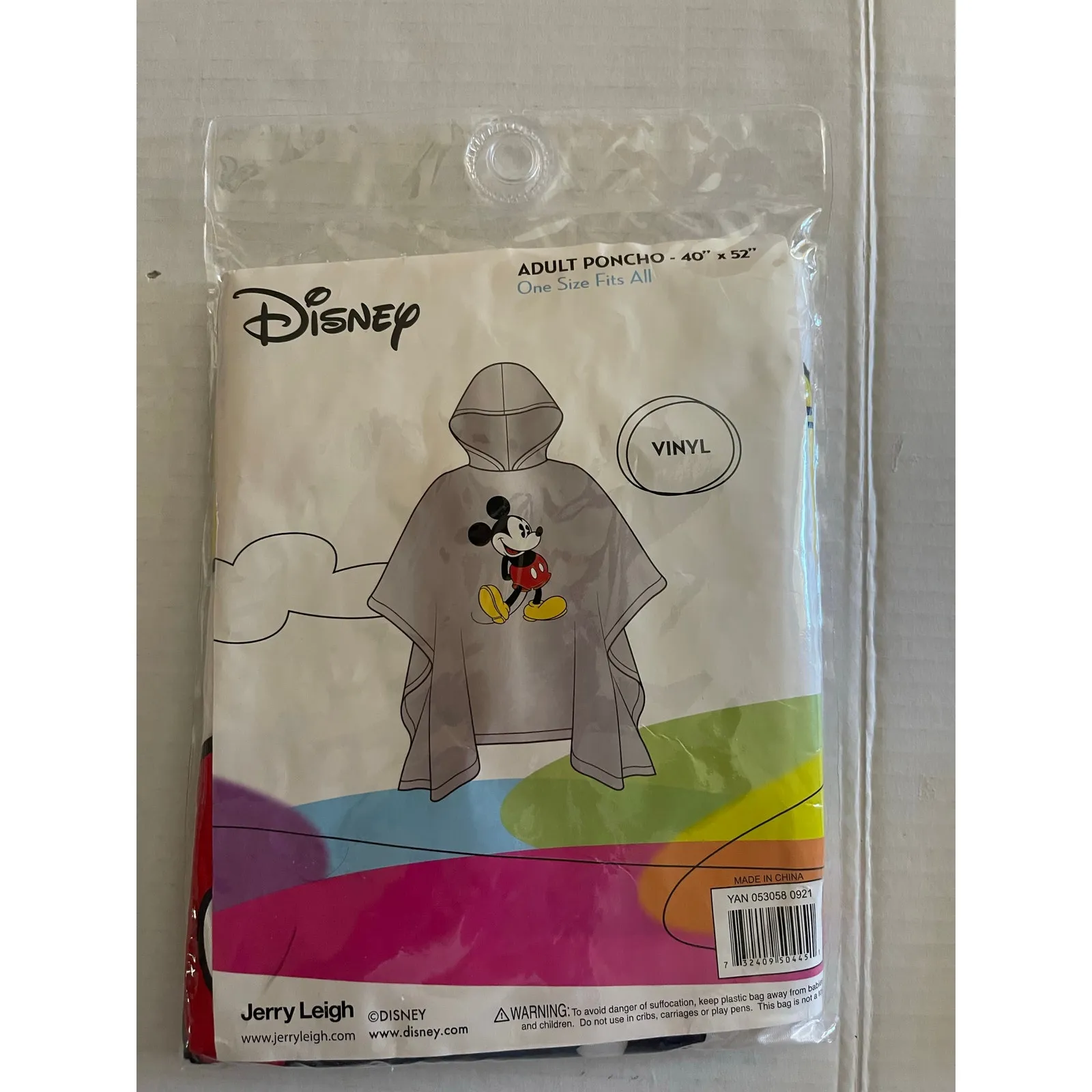 NWT Jerry Leigh  Disney Adult  40 x 52 Vinyl Poncho - Image 7