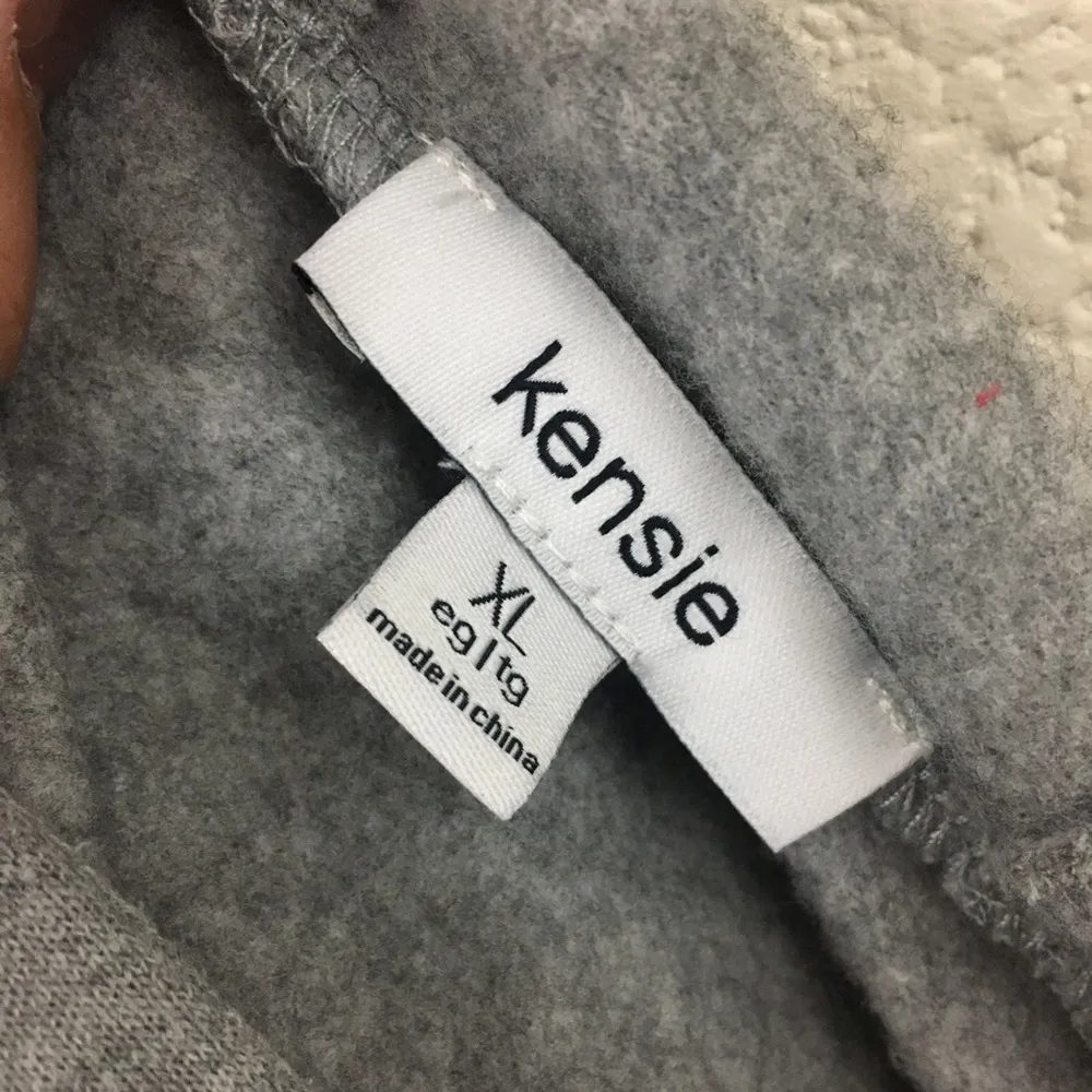 Kensie Gray Hooded Crop Top Hoodie XL - Image 6