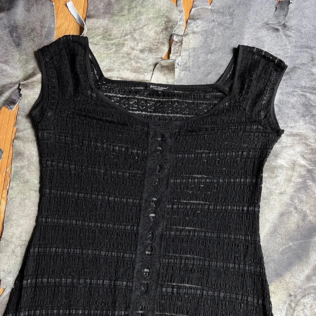 Betsey Johnson Black Lace 1930s Style Party Dress - Image 2