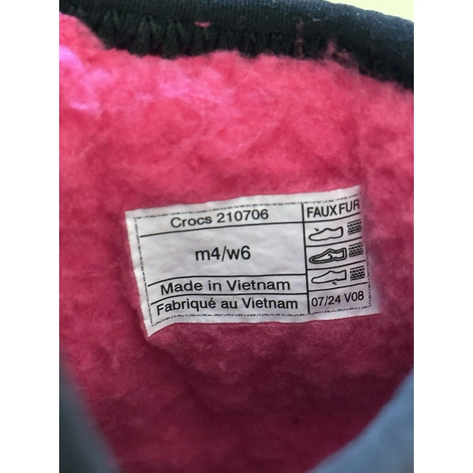 Crocs Classic Puff Moc Moccasin Dragon Fruit Pink Womens 6 Mens 4 - Image 7