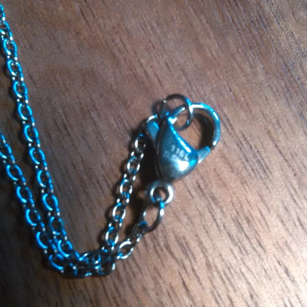 Tiger's Eye Sterling Silver and Stainless Steel Pendant Necklace - Image 5