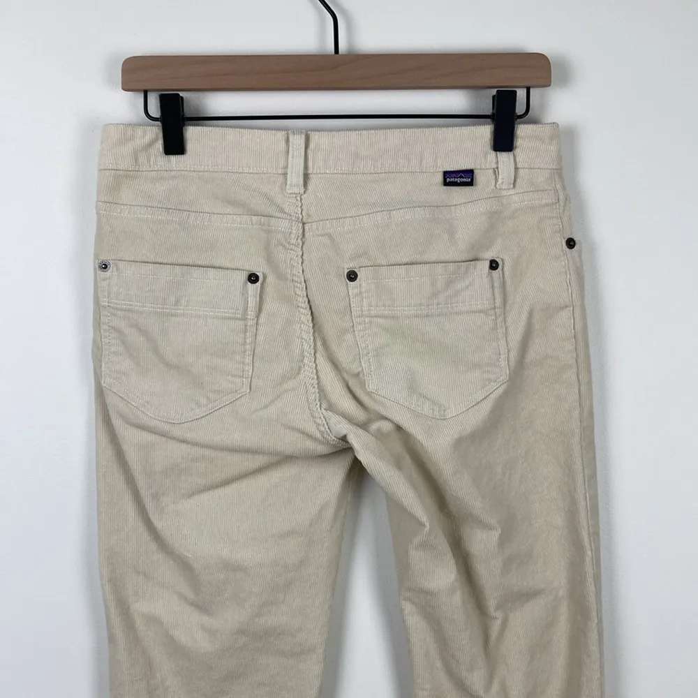 Patagonia Fitted Corduroy Pants Slim Fit Women’s Size 28 Bleached Stone Tan Mid - Image 8