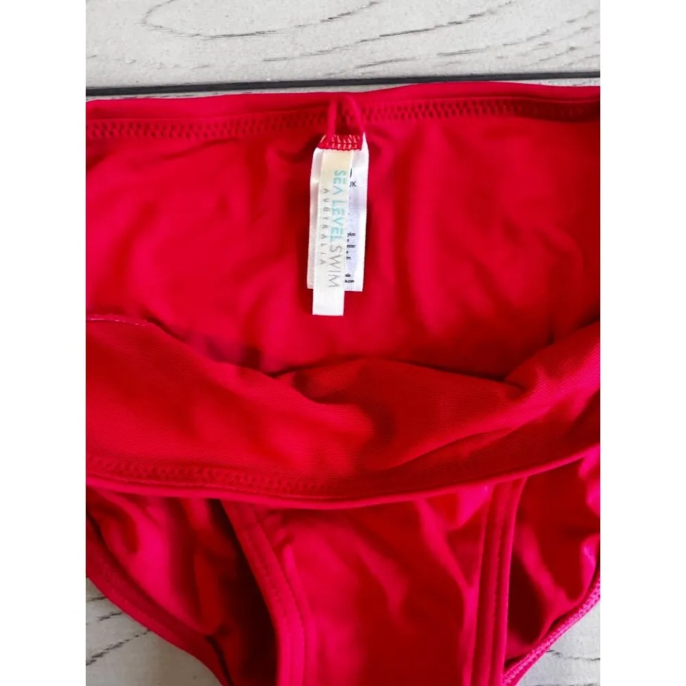 Sea level Eco Essentials Regular red Bikini Pant size US 6 - Image 4
