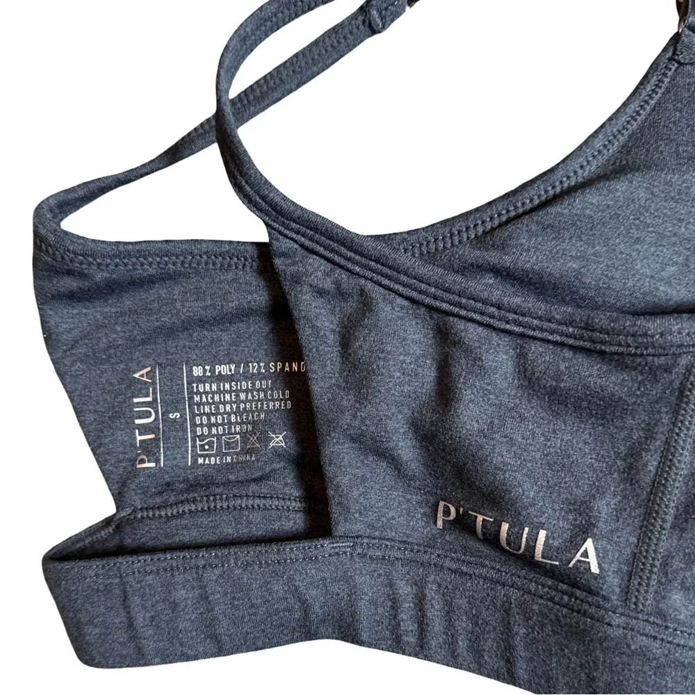 P’Tula BAREPRO Simply Bare Bra S Smokey Blue | NWOT Minimalist Athleisure Gray - Image 4