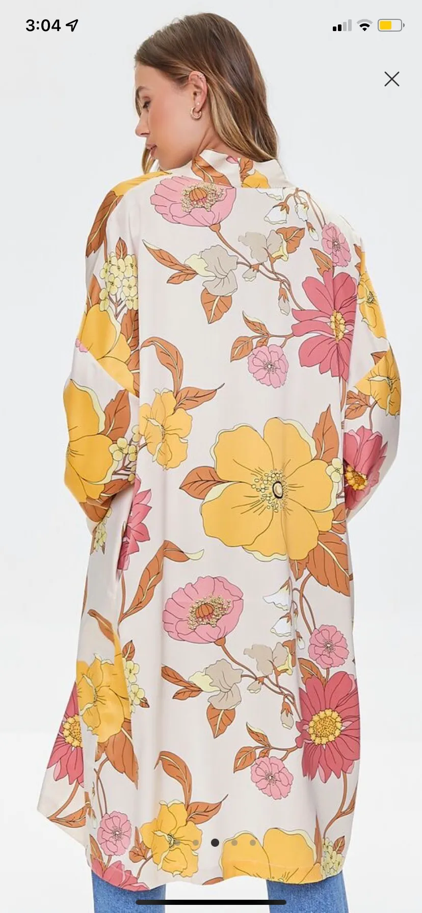 Forever 21 Floral Satin Kimono - Image 3