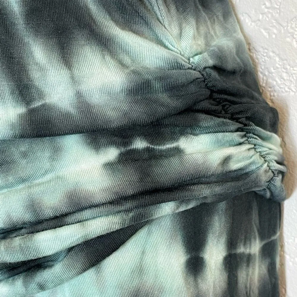 Revolve Young Fabulous & Broke Araya Seafoam Tie Dye Ruched MIDI Dress NWT S - Image 9