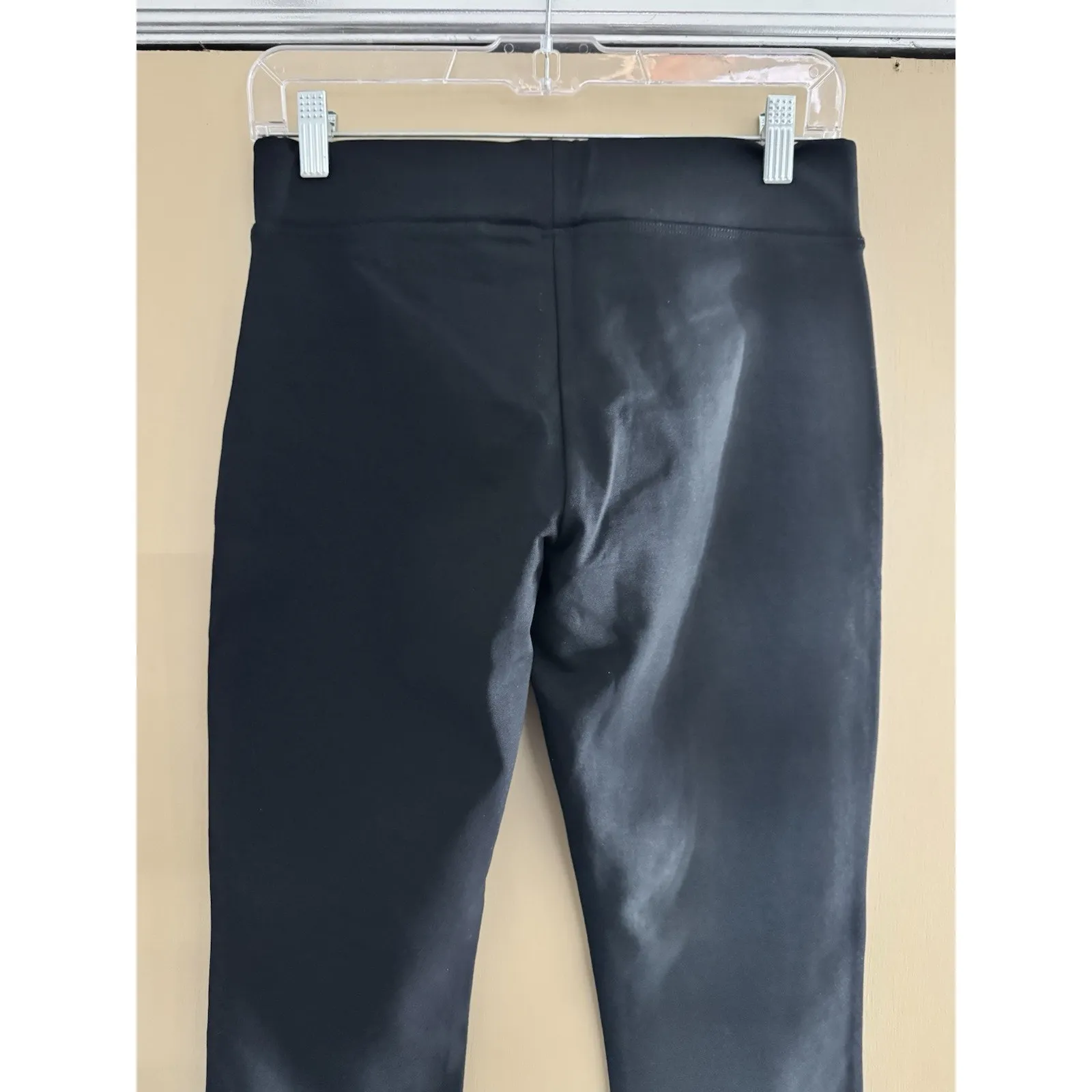 NWOT American Giant Black Ponte Kick Flare Pants Black Pull On Women’s Size 10 - Image 7