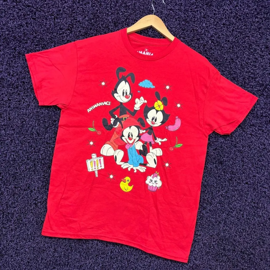 Animaniacs Looney Siblings Wakko Yakko Dot Cartoon T-Shirt M - Image 3