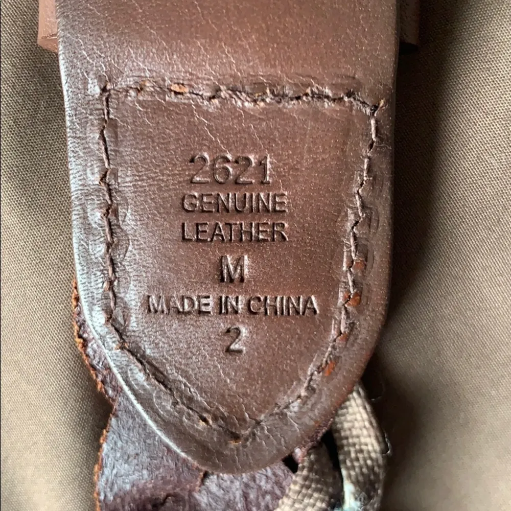 Sonoma Brown/Camo braided genuine leather belt - Image 2