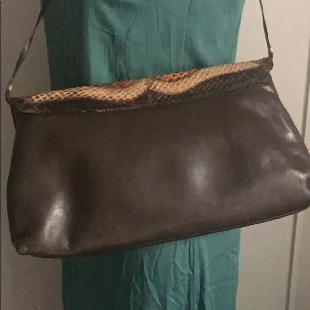 Bags By Supreme Vintage Leather Snake Skin Retro Bag Bag Purse - Image 6