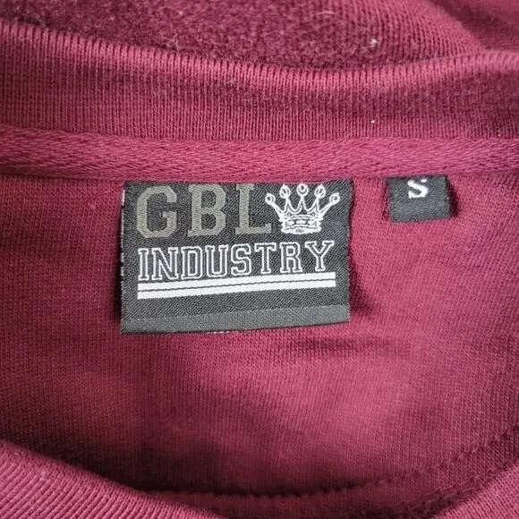 GBL INDUSTRY Women's Burgundy Universite Paris Crewneck Sweatshirt‎ Size S Red - Image 6