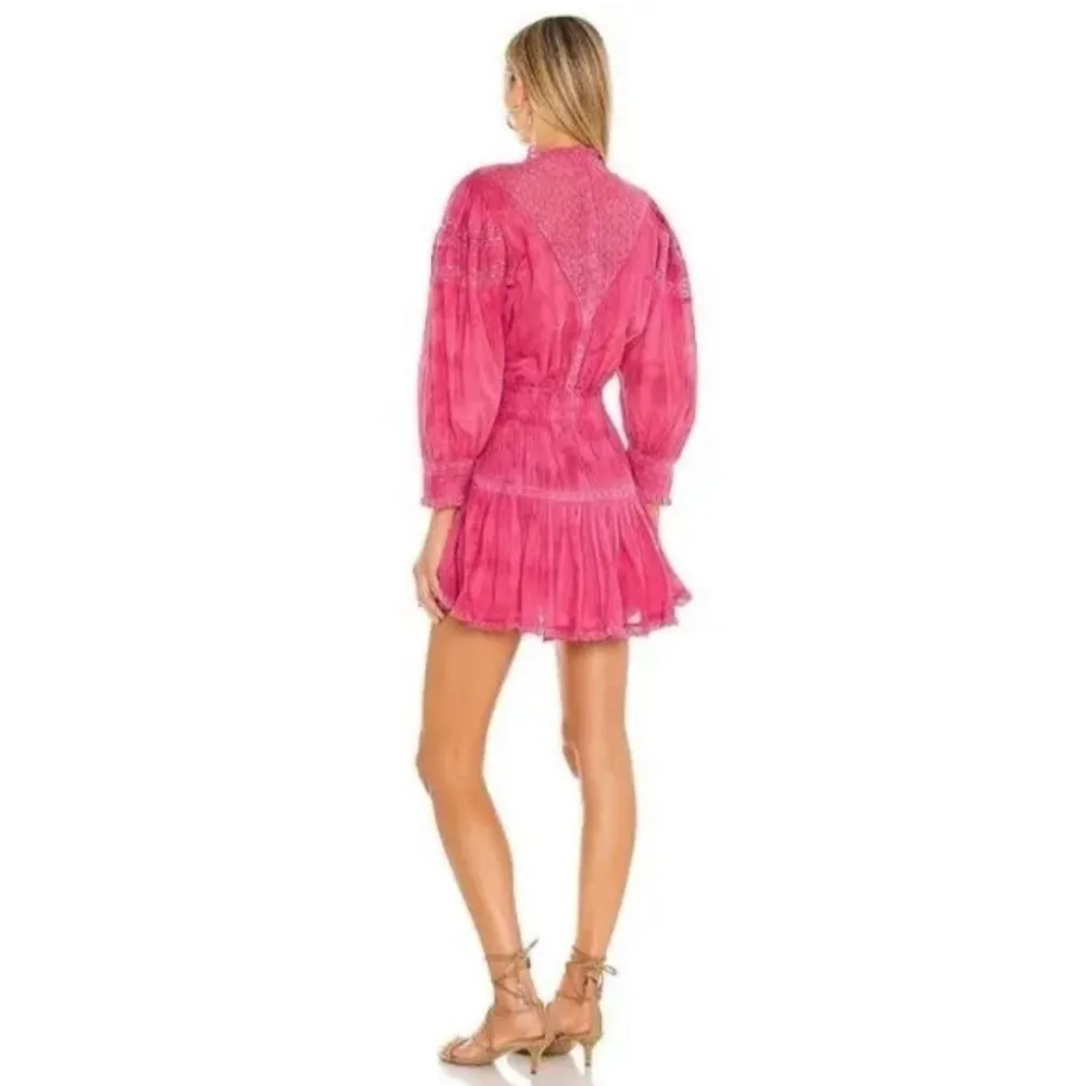 NEW NWT LoveShackFancy Viola Mini Babydoll Dress Pink XS - Image 3