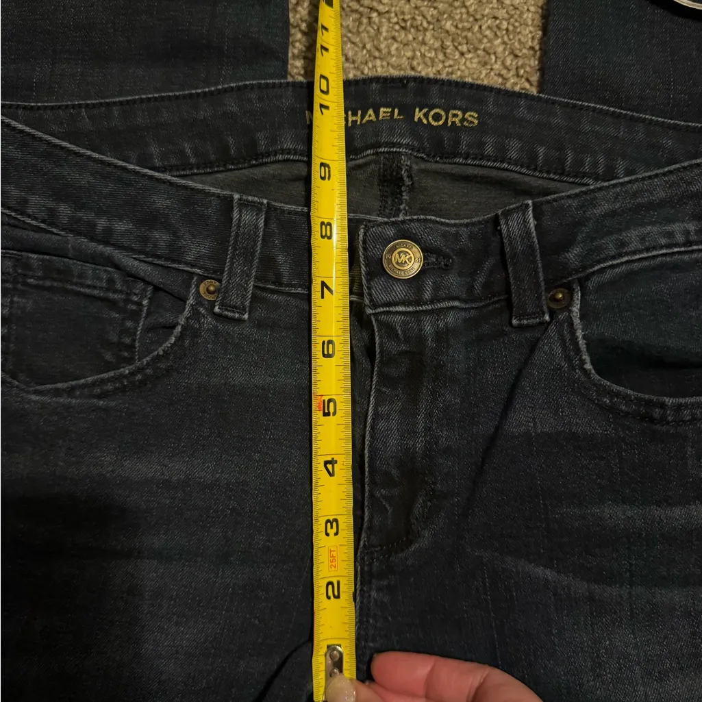 Michael Kors Women's Dark Wash Mid-Rise Skinny Jeans, Size 6 Blue Denim - Image 5