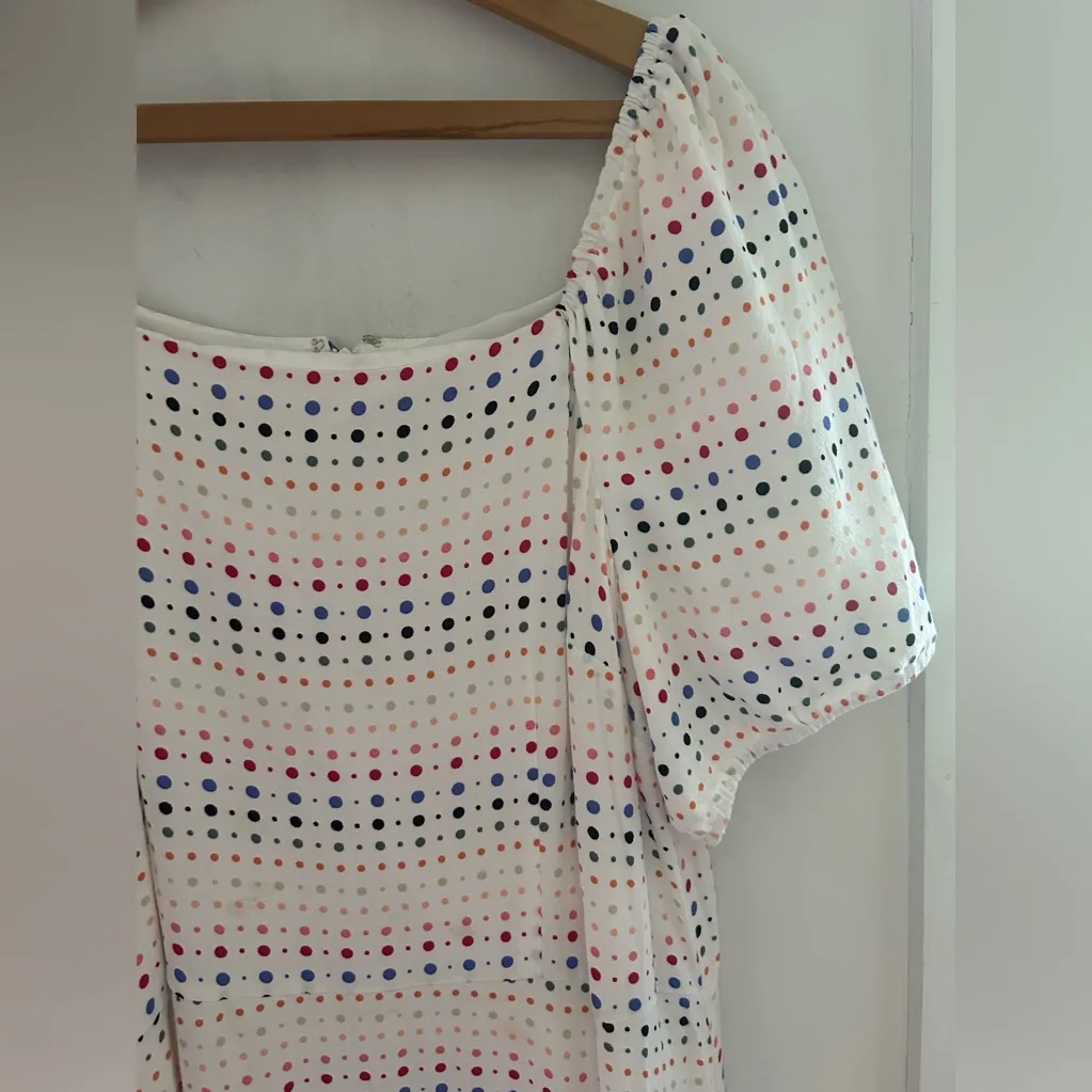 Loft Outlet summer Sz 14 white dress with polka dots. Gorgeous for summe… - Image 2