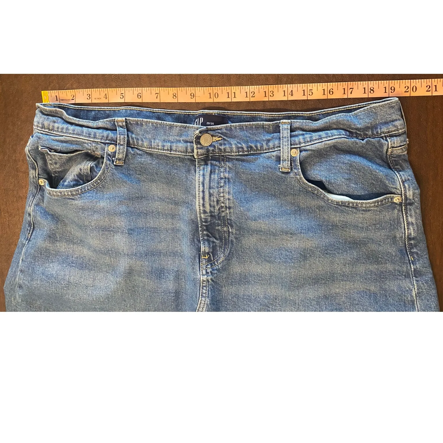 Gap Denim Maxi Skirt Medium Wash Blue A-Line 5 Pocket Long Jean Skirt Size 20/35 - Image 6