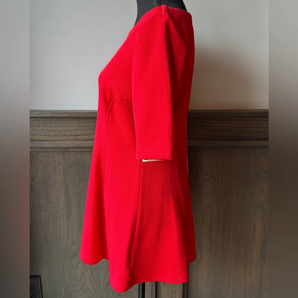 Julian Taylor Red Fitted Short Sleeve Blouse - Image 2