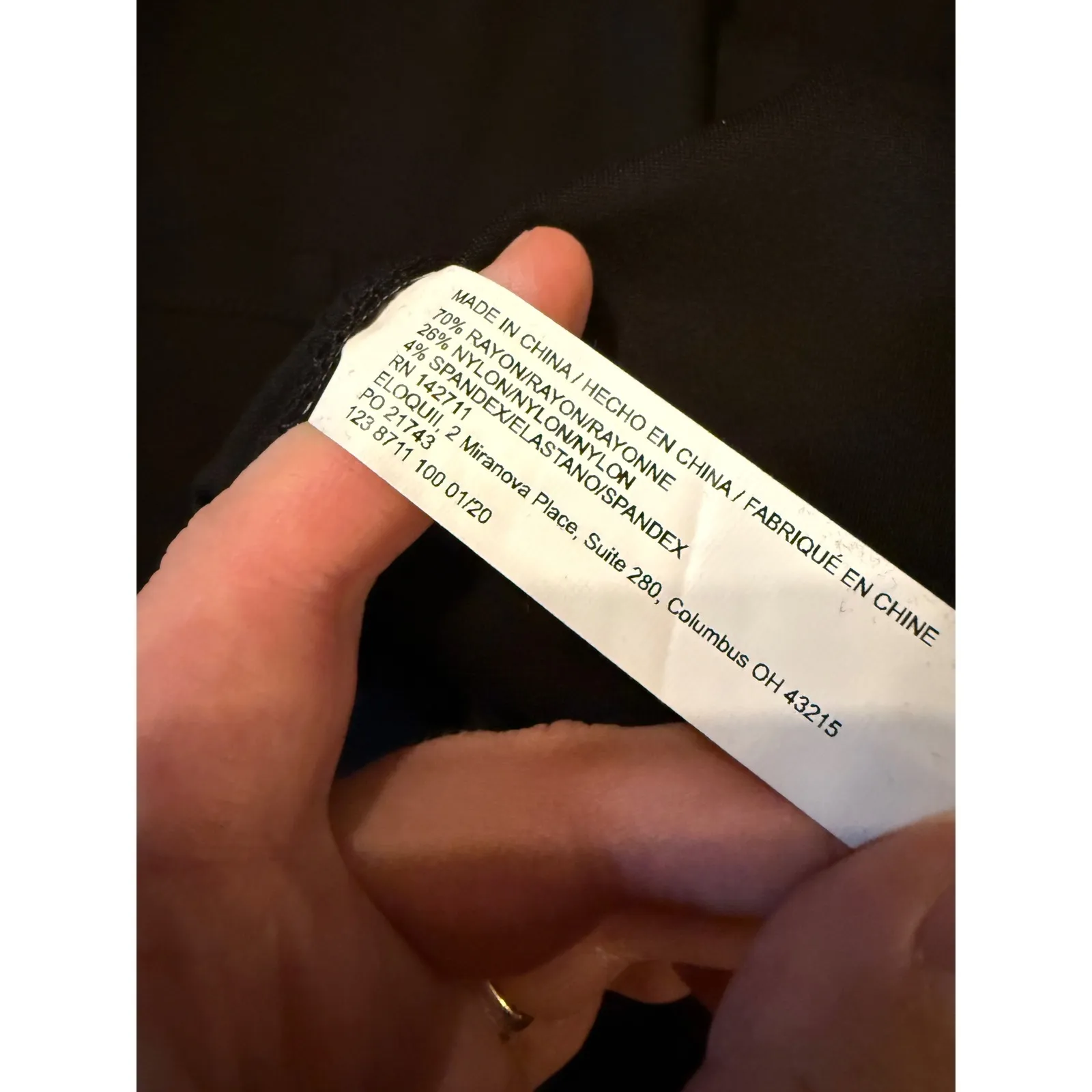 Eloquii NWT Belted Sheath Dress Women's Size 20 Black V-Neck 3/4 Sleeve Workwear - Image 4