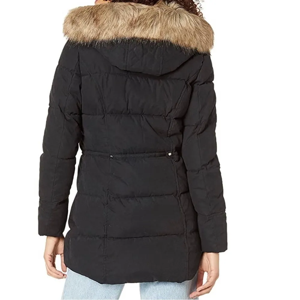 𝅺NWT Women's Faux-Fur-Trim Hooded Puffer Coat - Image 2