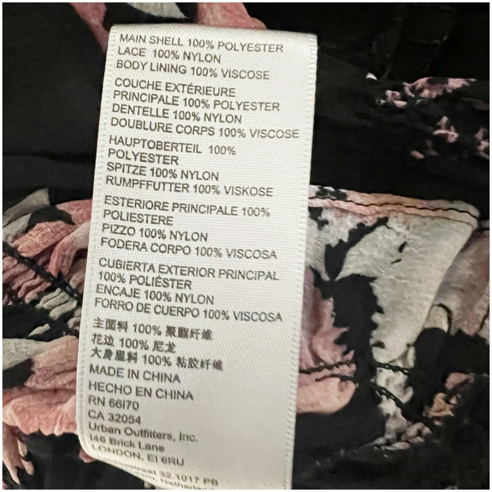 Free People Daphne Floral Blouse Midnight Combo Size Large Black Pink Whimsigoth - Image 11