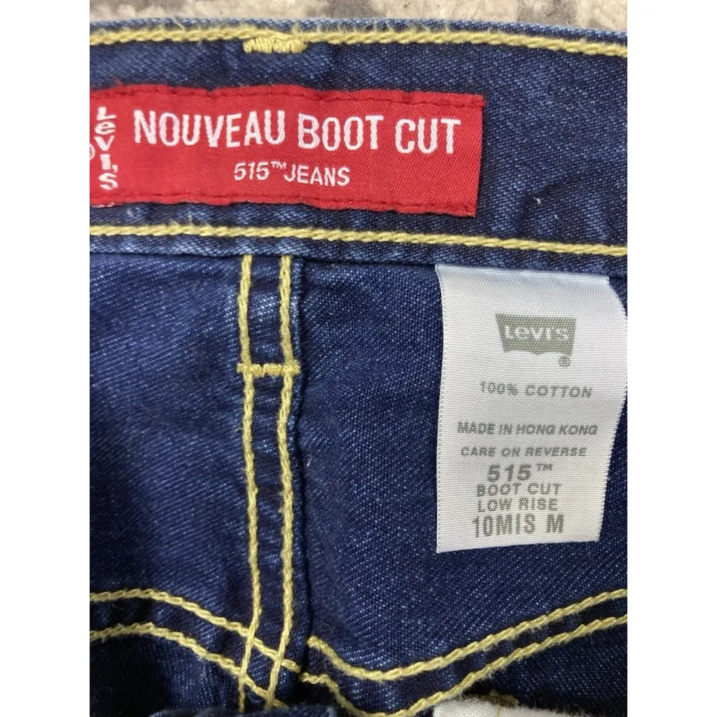 *Levi Strauss 515 Nouveau Boot Cut Womens Denim Jeans 10 Mis Blue Cotton Zip - Image 5